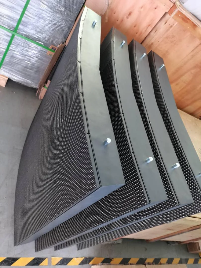 Curved LED cabinet CAD concept